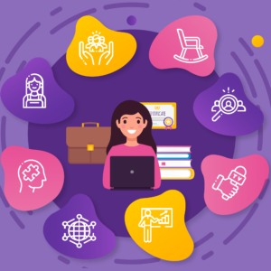 How can a professional from any background become a career counsellor